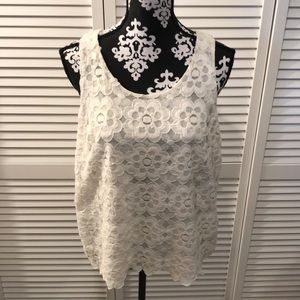 Loft Floral Lace Tank Blouse LP